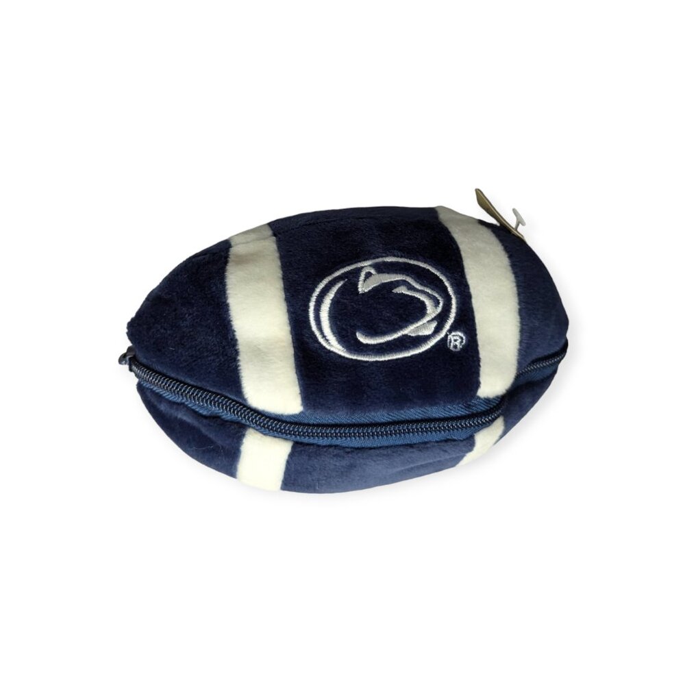 2006 Plushland- Penn State Plush Zipper Foothball w/ Attached Beanie Bear